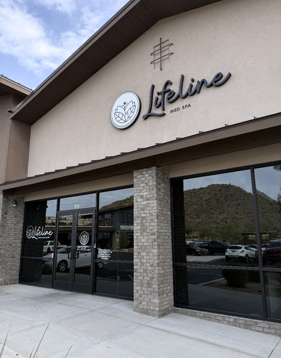 Clean, professional medical spa treatment room with neutral tones at LifeLine Medical Wellness in St. Petersburg